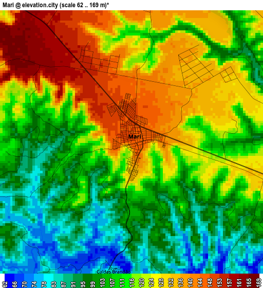 Mari elevation map