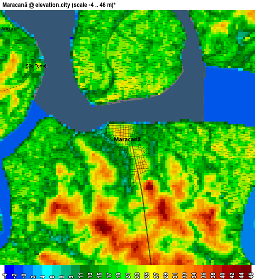 Maracanã elevation map