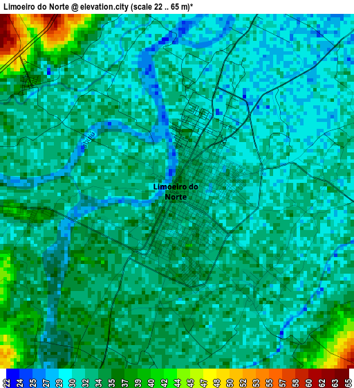 Limoeiro do Norte elevation map