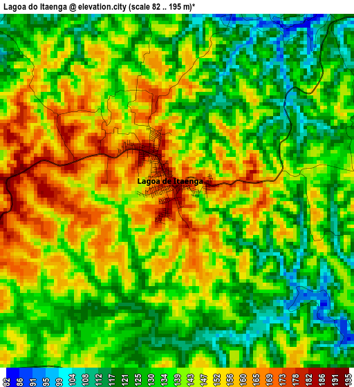 Lagoa do Itaenga elevation map