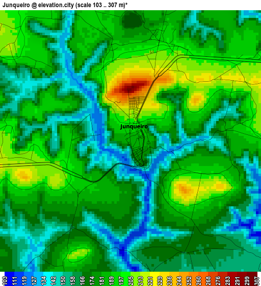Junqueiro elevation map