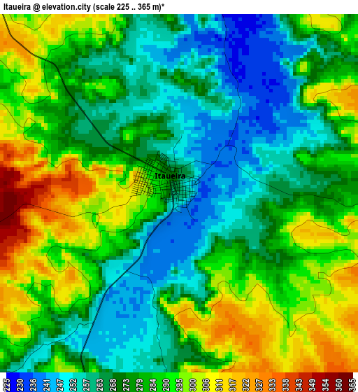 Itaueira elevation map