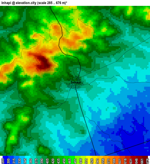 Inhapi elevation map