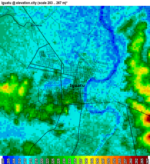 Iguatu elevation map