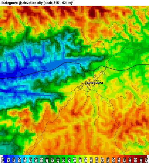 Ibateguara elevation map