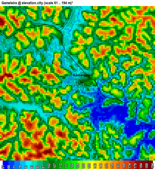 Gameleira elevation map