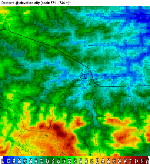 Desterro elevation map