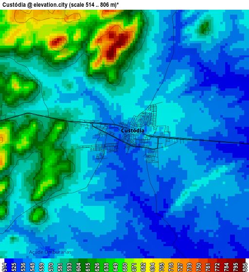 Custódia elevation map