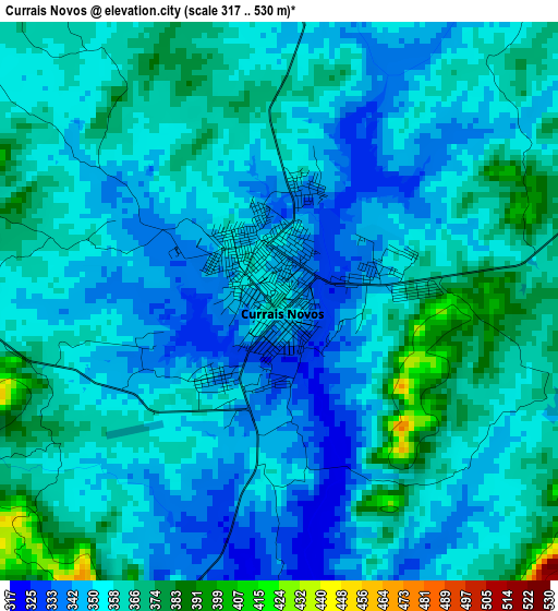 Currais Novos elevation map