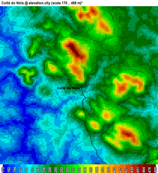 Coité do Nóia elevation map