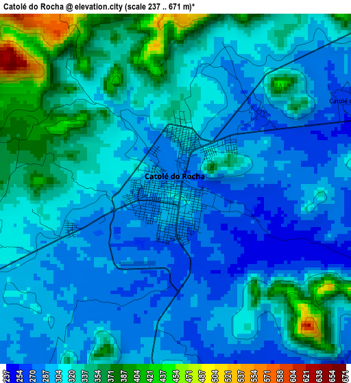 Catolé do Rocha elevation map