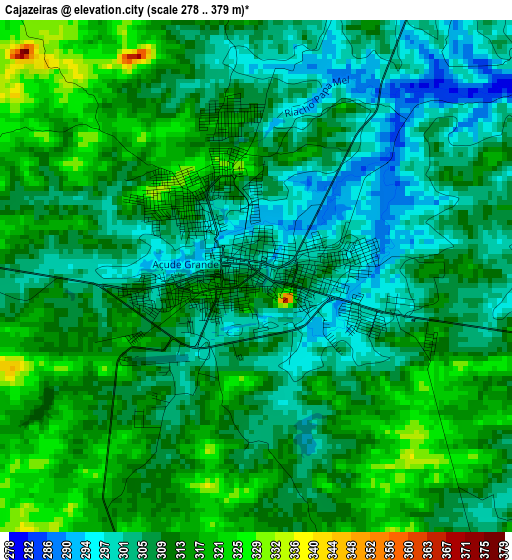 Cajazeiras elevation map