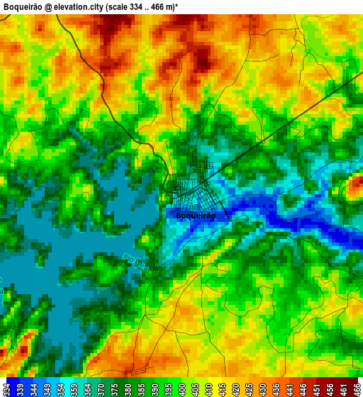 Boqueirão elevation map