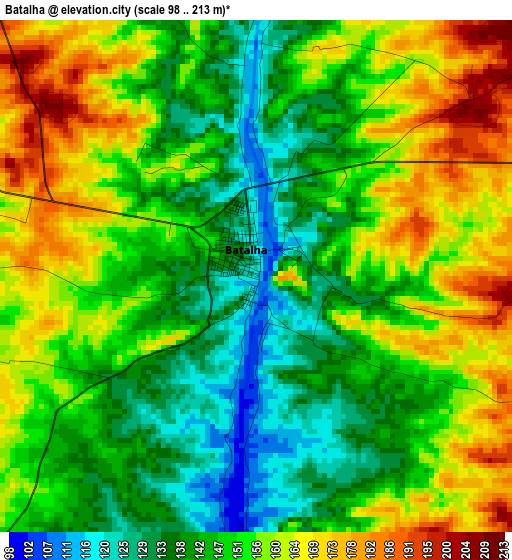 Batalha elevation map