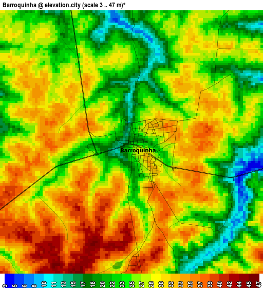 Barroquinha elevation map