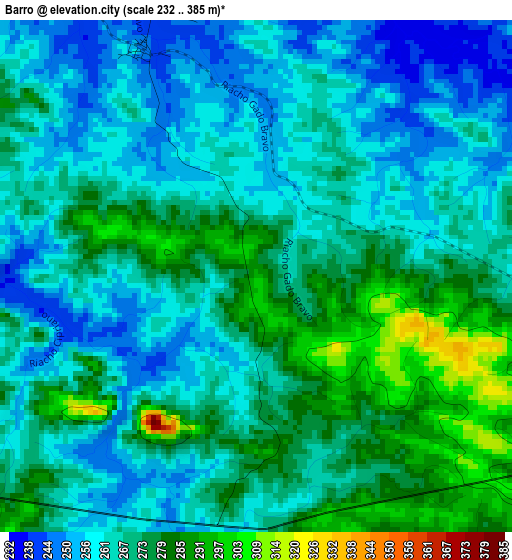 Barro elevation map