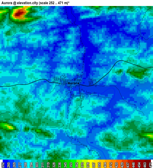Aurora elevation map