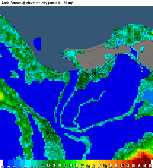 Areia Branca elevation map