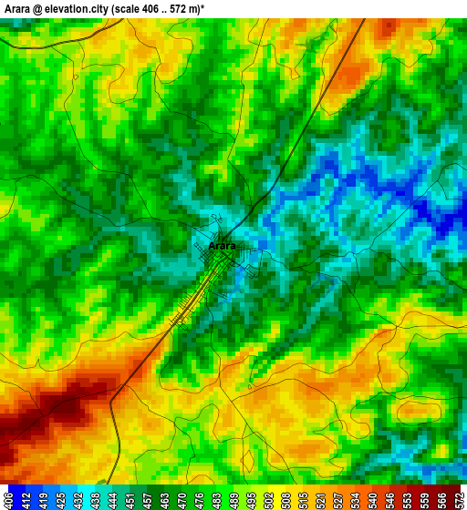 Arara elevation map