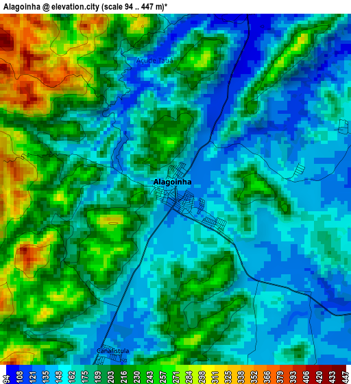 Alagoinha elevation map