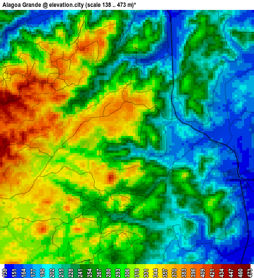 Alagoa Grande elevation map