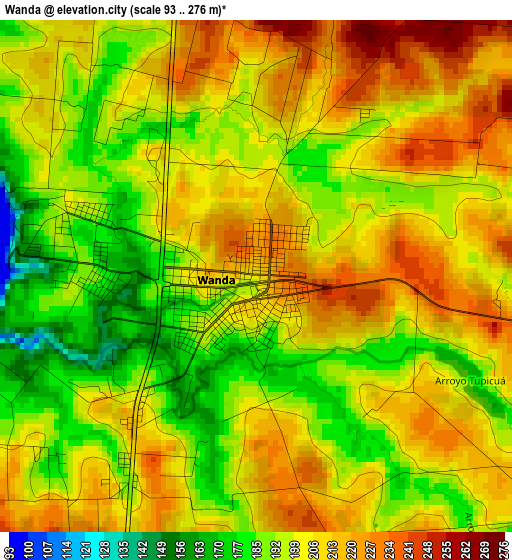 Wanda elevation map