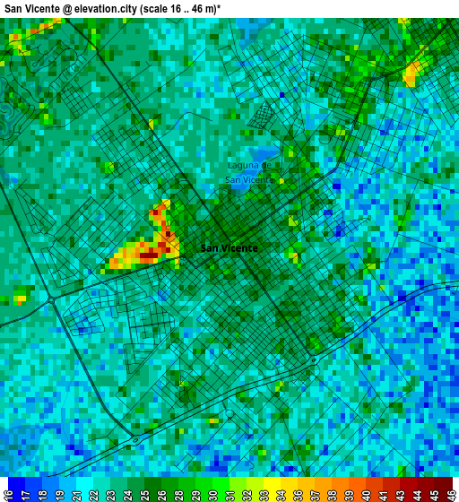 San Vicente elevation map