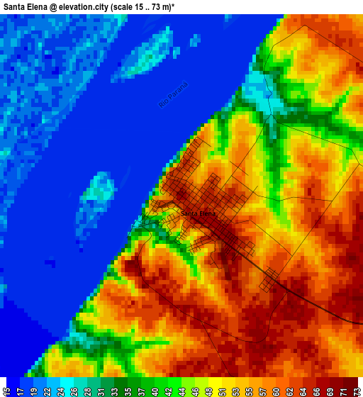 Santa Elena elevation map