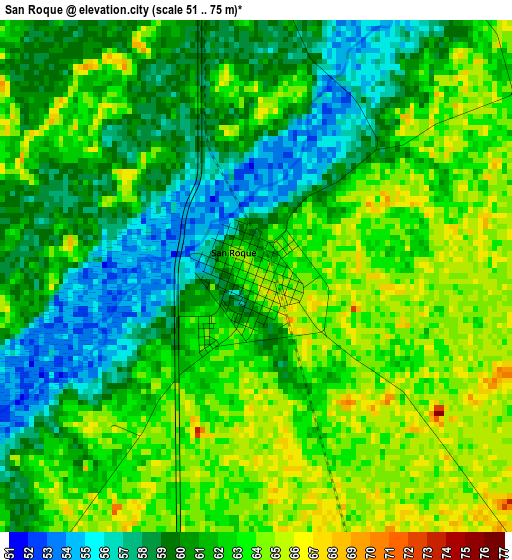 San Roque elevation map