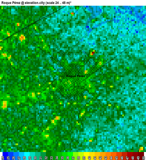 Roque Pérez elevation map