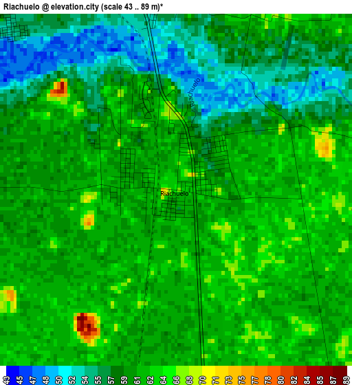 Riachuelo elevation map