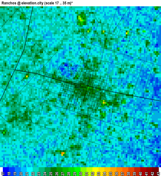 Ranchos elevation map