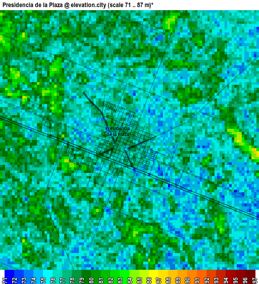 Presidencia de la Plaza elevation map