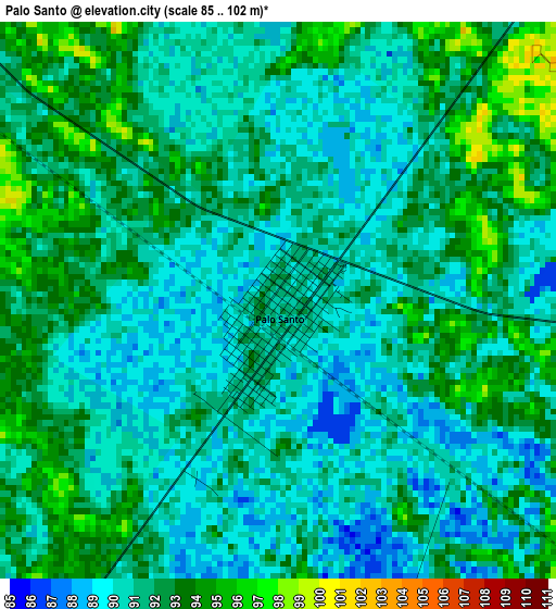 Palo Santo elevation map