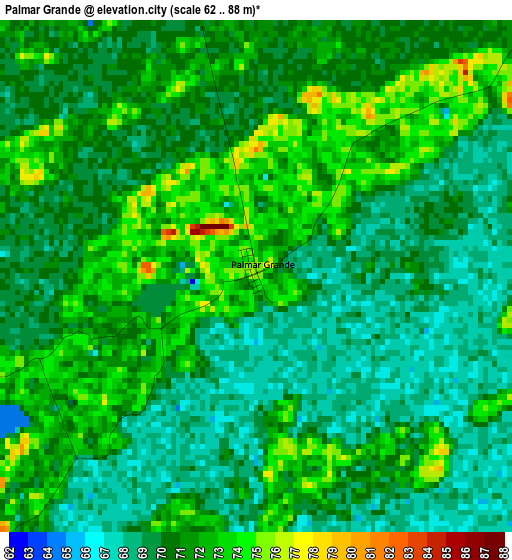 Palmar Grande elevation map