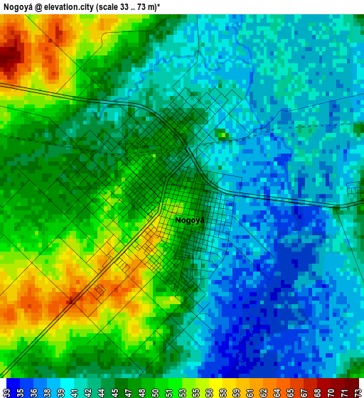 Nogoyá elevation map