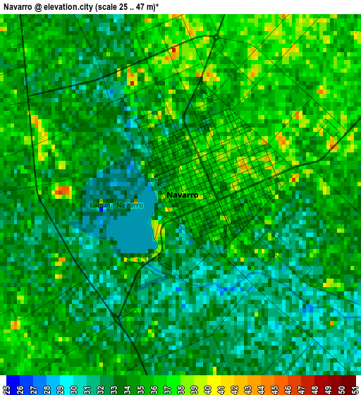 Navarro elevation map