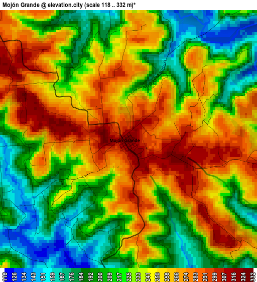 Mojón Grande elevation map