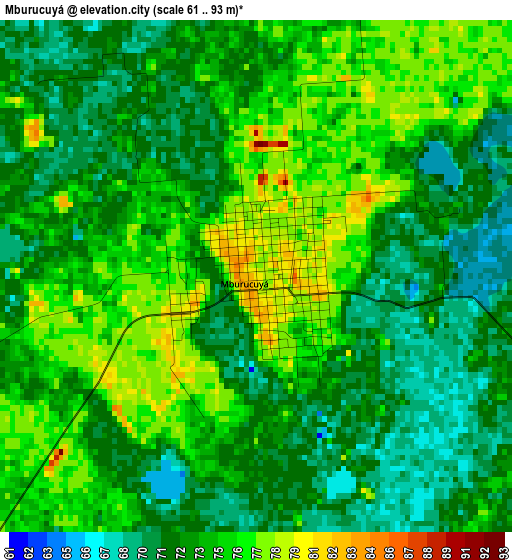 Mburucuyá elevation map