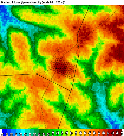 Mariano I. Loza elevation map