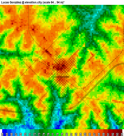 Lucas González elevation map