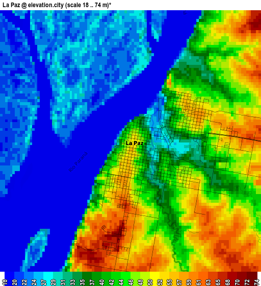 La Paz elevation map