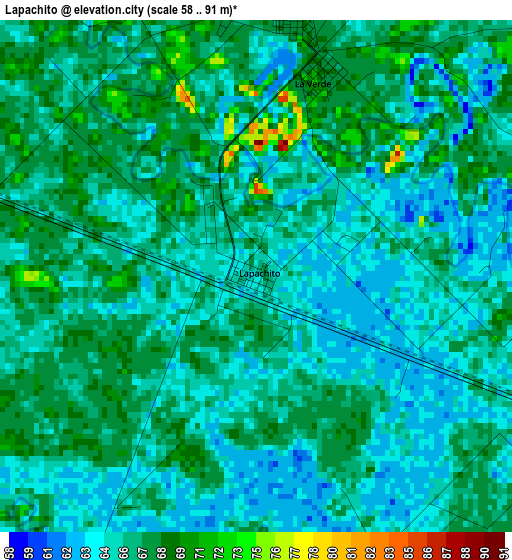 Lapachito elevation map