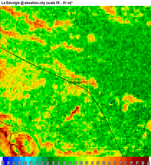 La Eduvigis elevation map