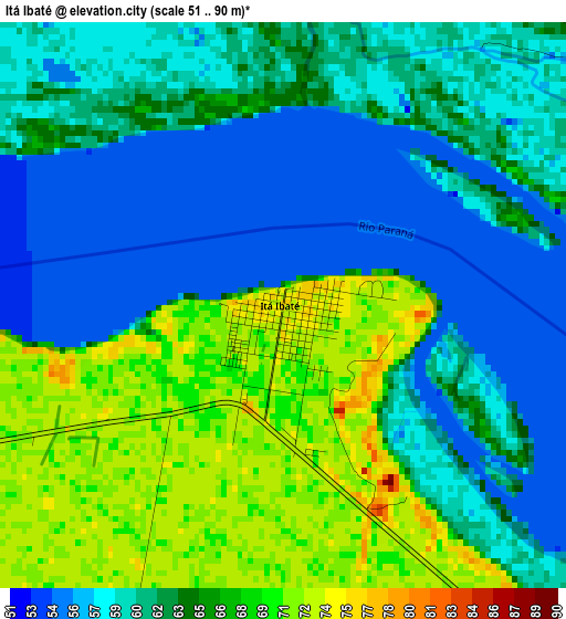 Itá Ibaté elevation map