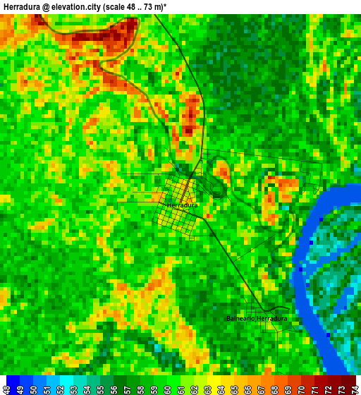 Herradura elevation map