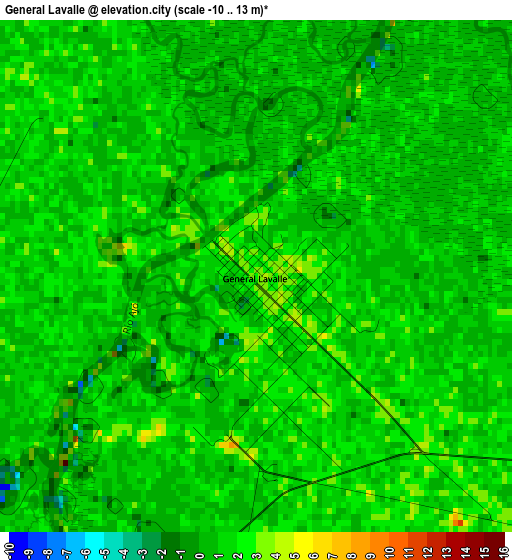 General Lavalle elevation map