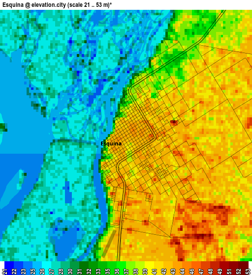 Esquina elevation map