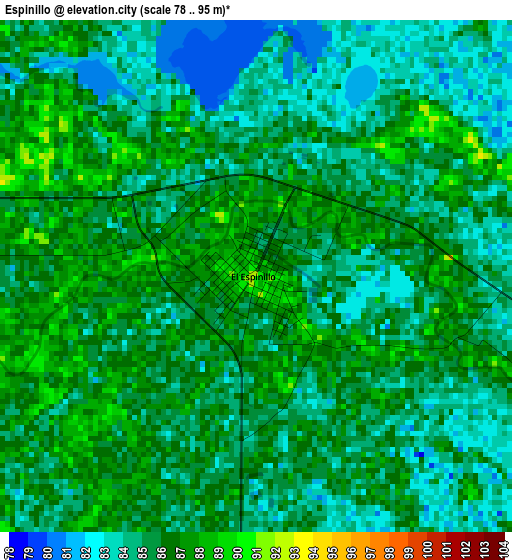 Espinillo elevation map