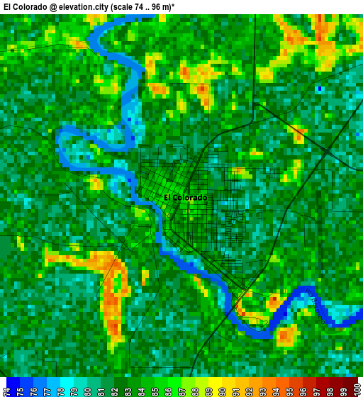 El Colorado elevation map